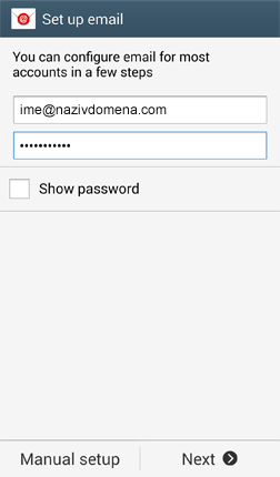 Podešavanje maila na Samsung Android uredjajima